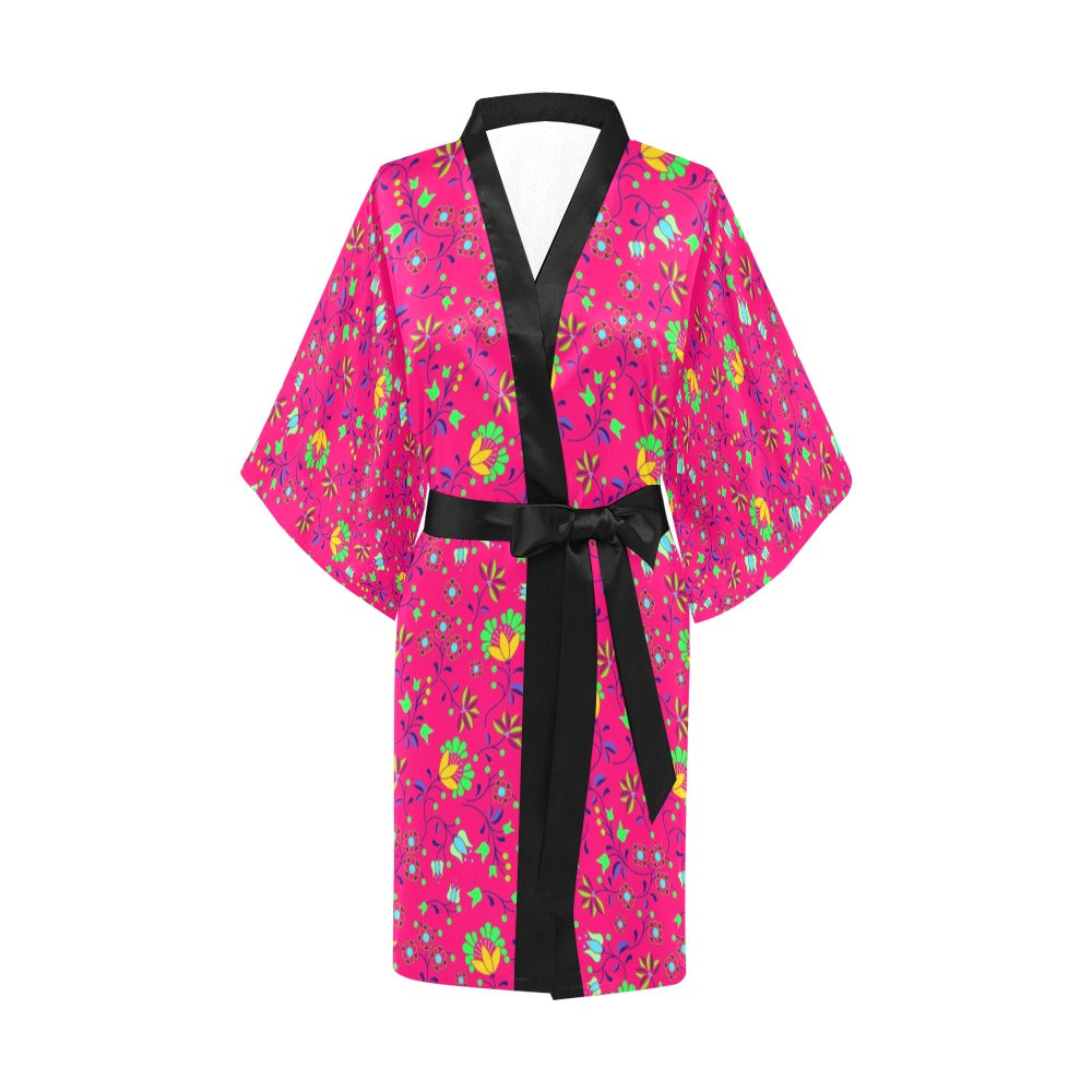 Fleur Indigine Rouge Kimono Robe