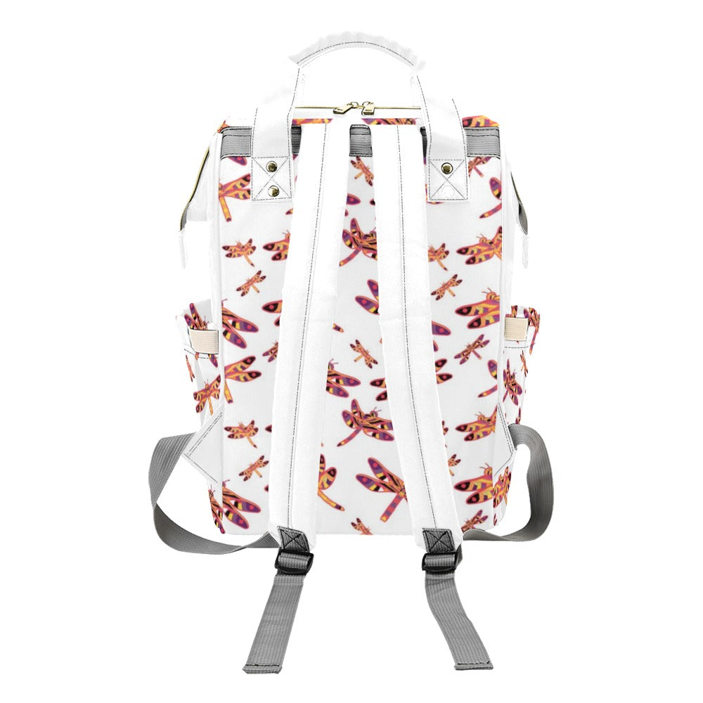 Gathering White Multi-Function Diaper Backpack/Diaper Bag