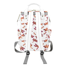 Load image into Gallery viewer, Gathering White Multi-Function Diaper Backpack/Diaper Bag
