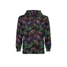 Load image into Gallery viewer, Neon Floral Buffalos Men&#39;s Long Sleeve Fleece Hoodie
