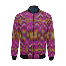 Load image into Gallery viewer, Fire Feather Pink Bomber Jacket for Men
