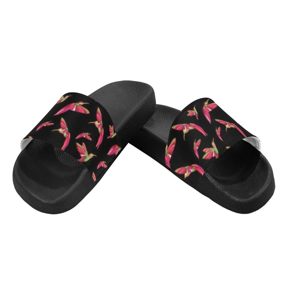 Red Swift Colourful Black Women's Slide Sandals