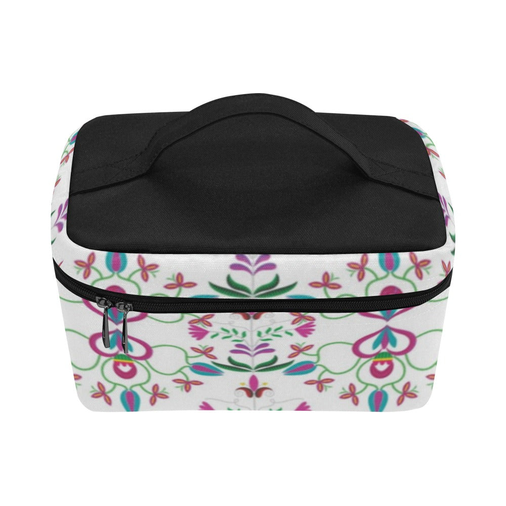 Quilled Divine White Cosmetic Bag