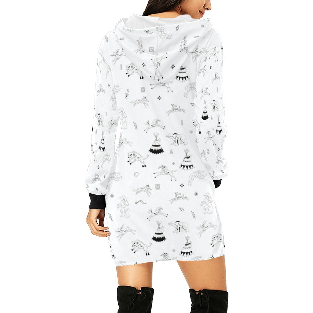 Ledger Dabbles White Hoodie Dress