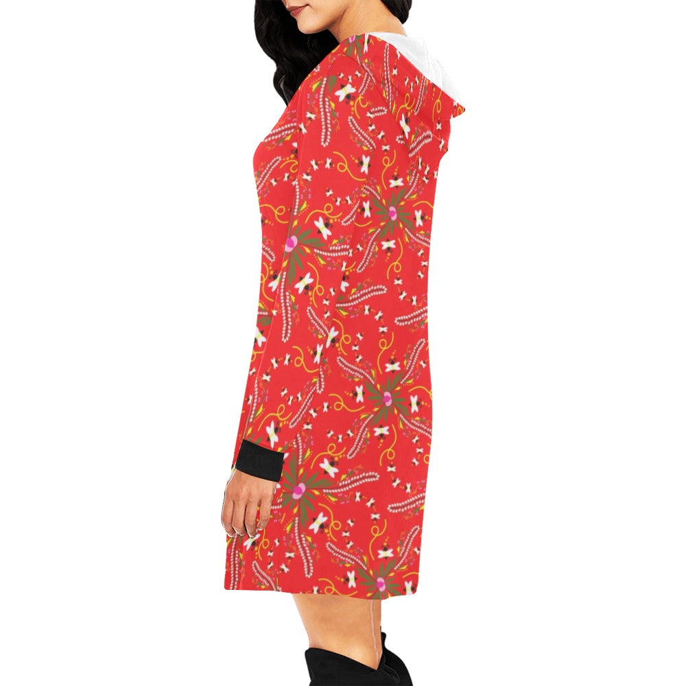 Willow Bee Cardinal Hoodie Dress