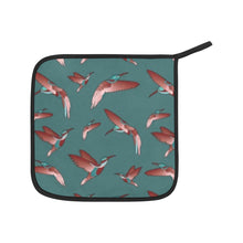 Load image into Gallery viewer, Red Swift Turquoise Oven Mitt &amp; Pot Holder
