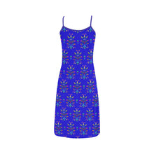 Load image into Gallery viewer, Dakota Damask Blue Alcestis Slip Dress
