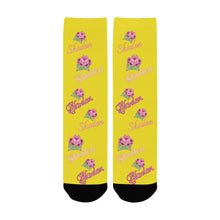 Load image into Gallery viewer, Ladies Skoden Floral Yellow Women&#39;s Custom Socks
