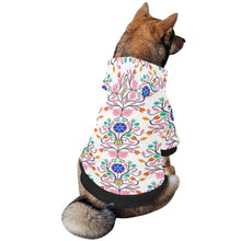 Load image into Gallery viewer, Floral Beadwork Four Clans White Pet Dog Hoodie
