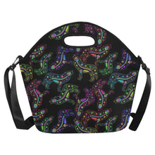 Load image into Gallery viewer, Neon Floral Wolves Neoprene Lunch Bag/Large
