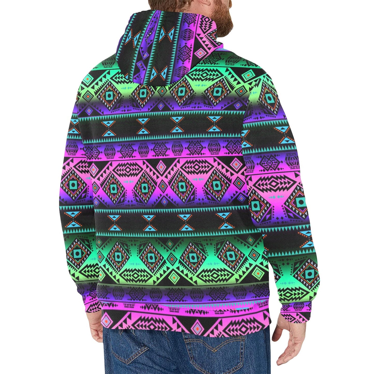 California Coast Sunrise Men's Long Sleeve Fleece Hoodie