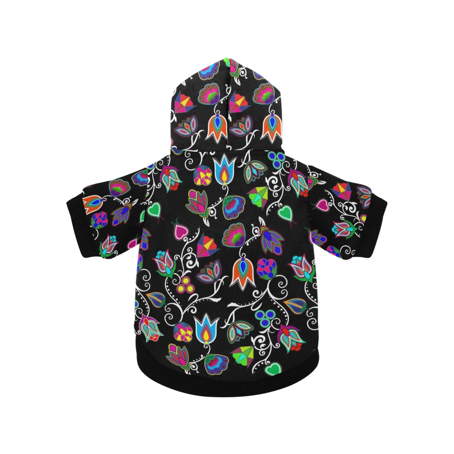 Indigenous Paisley Black Pet Dog Hoodie