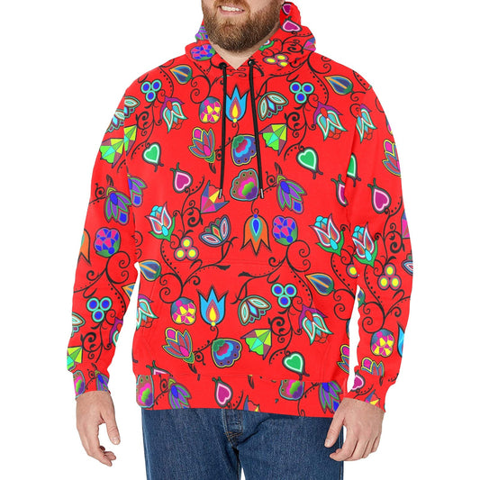 Indigenous Paisley Dahlia Men's Long Sleeve Fleece Hoodie