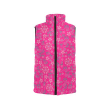 Load image into Gallery viewer, Berry Picking Pink Women&#39;s Padded Vest Jacket
