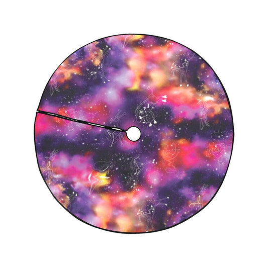 Animal Ancestors Cosmic Swirl Purple and Red Tree Skirt