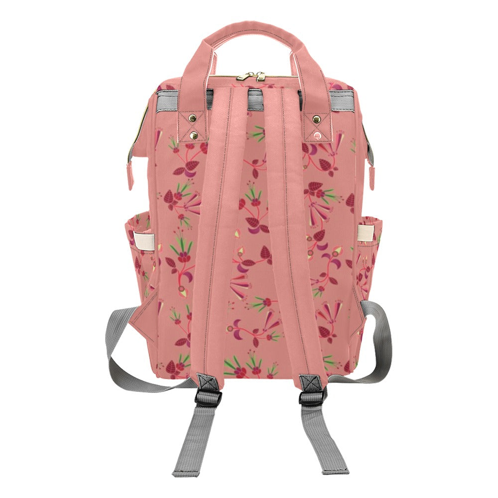 Swift Floral Peach Rouge Remix Multi-Function Diaper Backpack/Diaper Bag