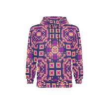 Load image into Gallery viewer, Kaleidoscope Bleu Men&#39;s Long Sleeve Fleece Hoodie
