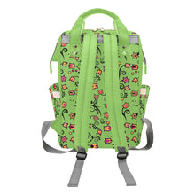 Load image into Gallery viewer, LightGreen Yellow Star Multi-Function Diaper Backpack/Diaper Bag
