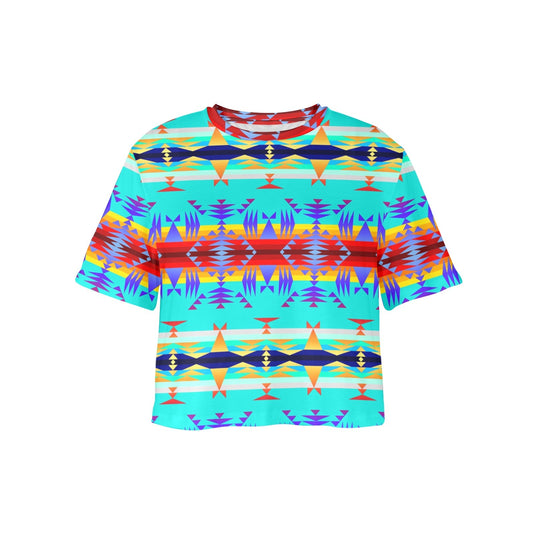 Between the Mountains Fire Crop Top