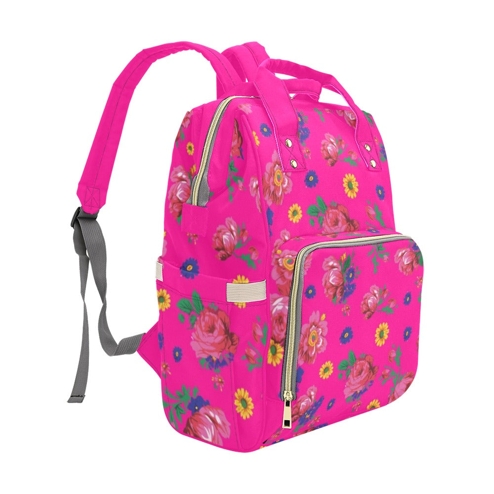 Kokum Ceremony Pink Multi-Function Diaper Backpack/Diaper Bag