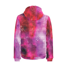 Load image into Gallery viewer, Animal Ancestors 8 Gaseous Clouds Pink and Red Men&#39;s Padded Hooded Jacket
