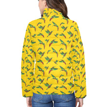 Load image into Gallery viewer, Red Swift Yellow Women&#39;s Stand Collar Padded Jacket
