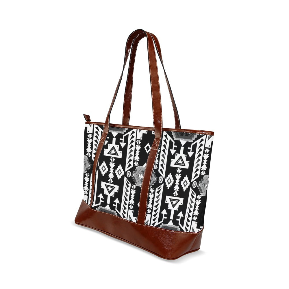 Chiefs Mountain Black and White Tote Handbag