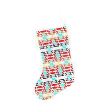 Load image into Gallery viewer, White Fire and Turquoise Christmas Stocking
