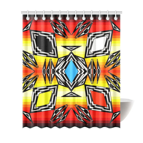 Prairie Fire Medicine Wheel Shower Curtain 72