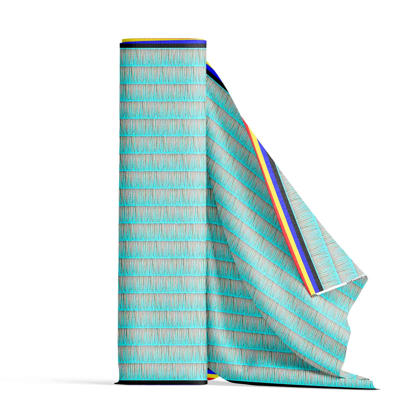 Dentalium on Turquoise Fabric