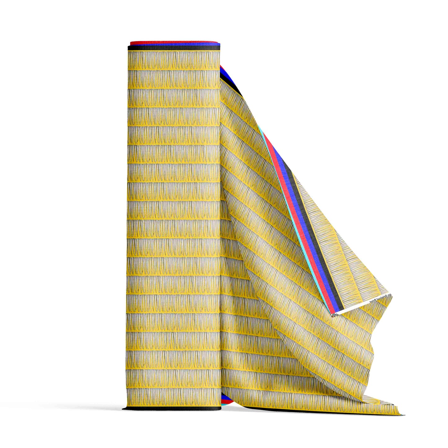 Dentalium on Yellow Fabric