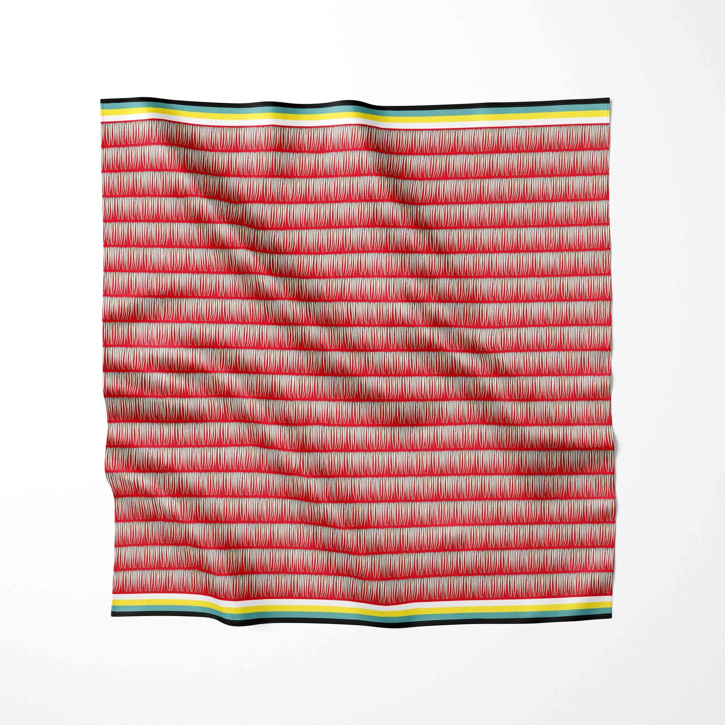 Dentalium on Red Fabric