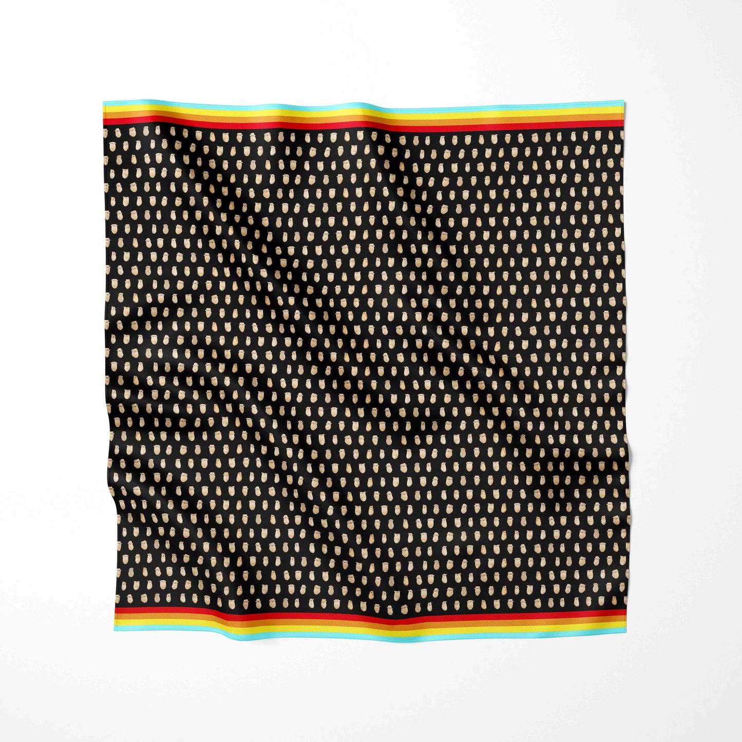 Elk Teeth on Black Fabric