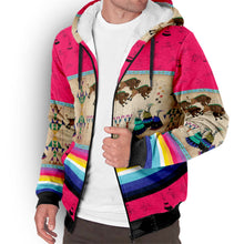 Load image into Gallery viewer, Buffalos Running Berry Sherpa Hoodie
