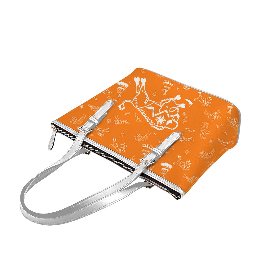 Ledger Dabbles Orange Large Tote Shoulder Bag