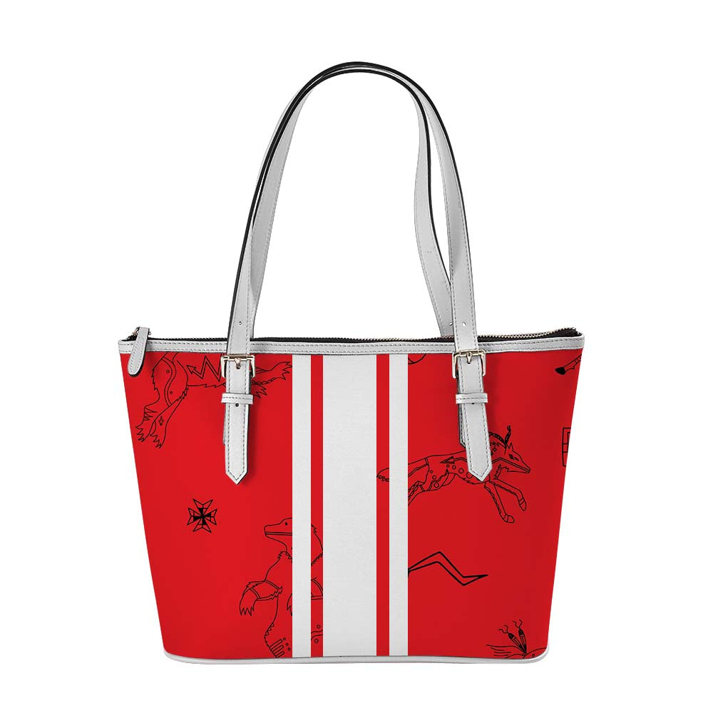 Ledger Dabbles Red Large Tote Shoulder Bag