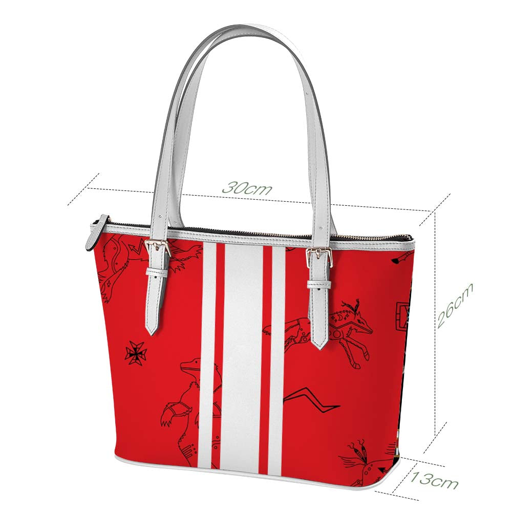 Ledger Dabbles Red Large Tote Shoulder Bag