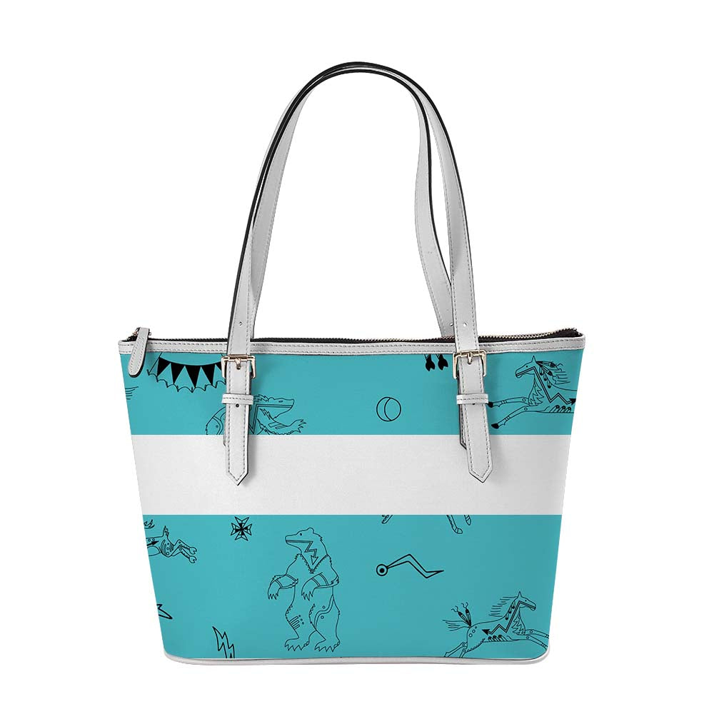 Ledger Dabbles Turquoise Large Tote Shoulder Bag