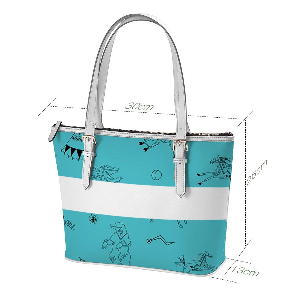 Ledger Dabbles Turquoise Large Tote Shoulder Bag