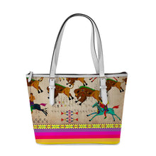 Load image into Gallery viewer, Ledger Hunt White Large Tote Shoulder Bag
