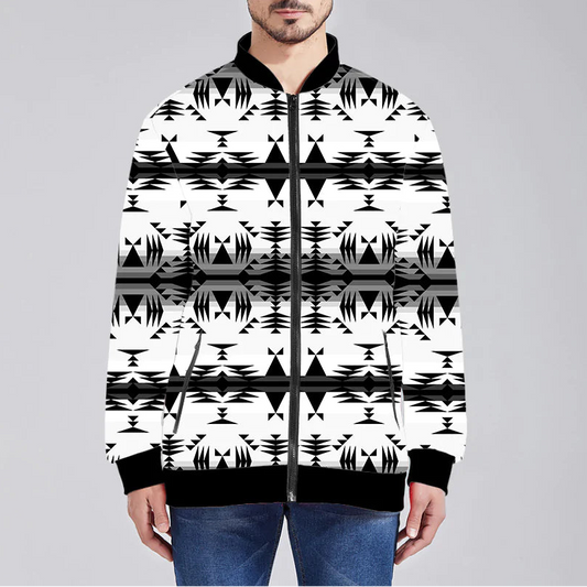 Between the Mountains White and Black Youth Lightweight Jacket