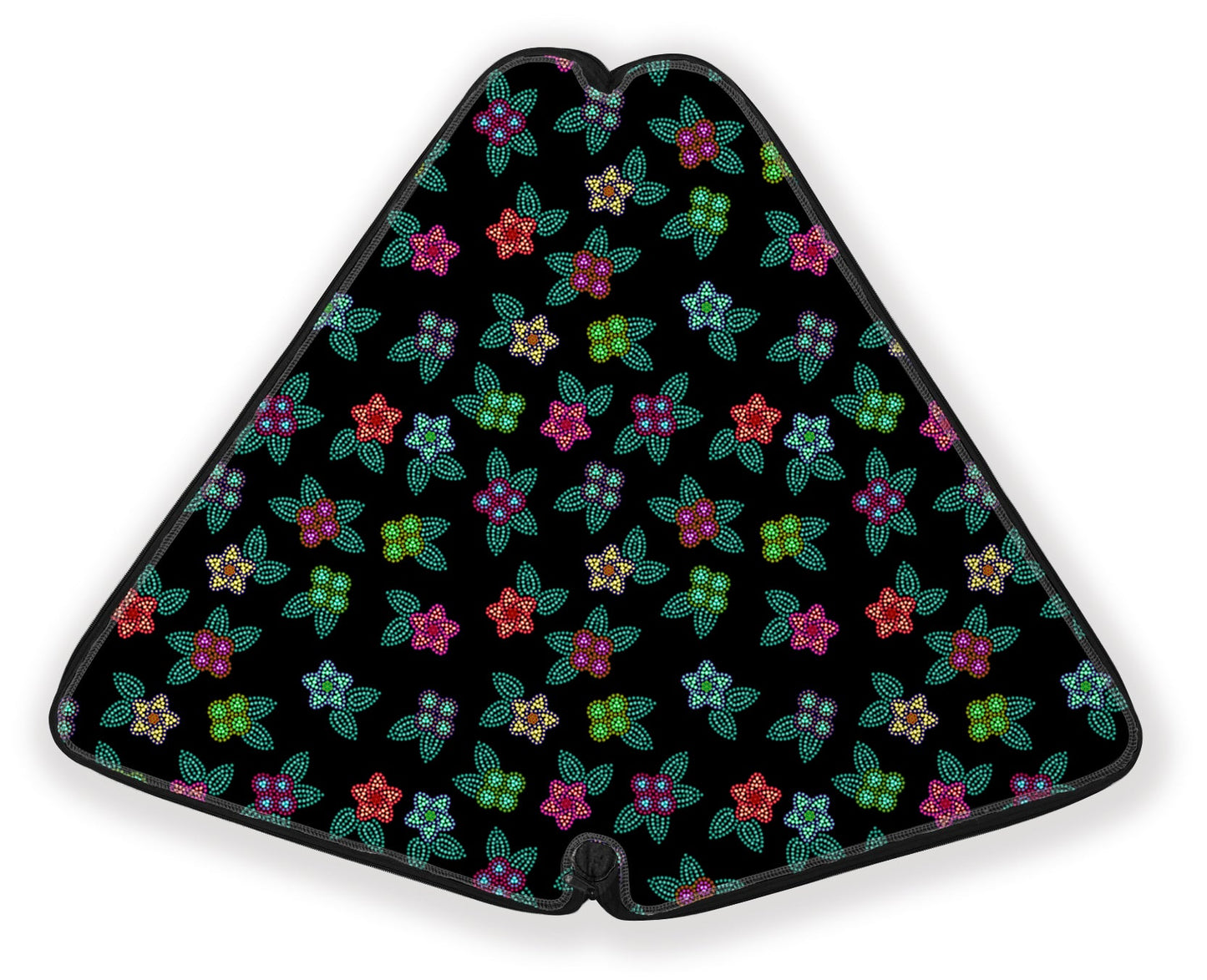 Berry Flowers Black Fan Case