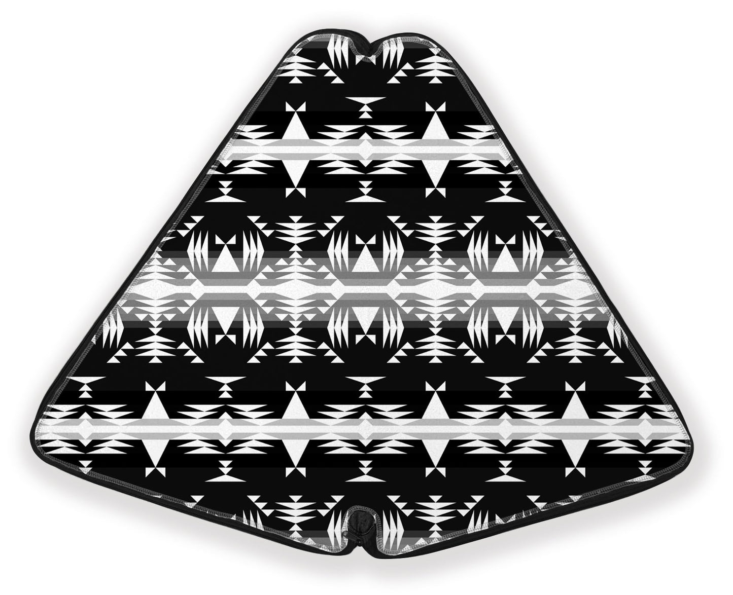 Between the Mountains Black and White Fan Case