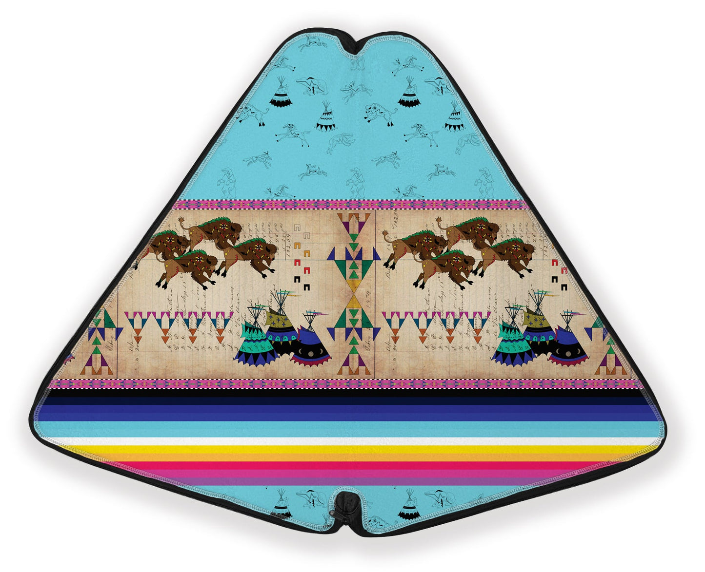 Buffalos Running Sky Fan Case