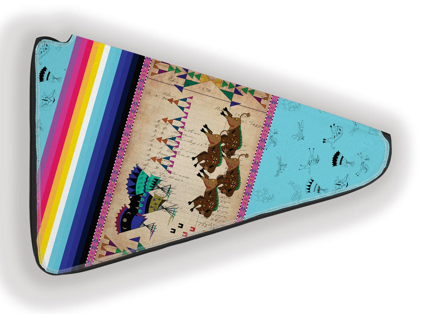 Buffalos Running Sky Fan Case