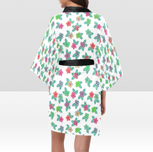 Load image into Gallery viewer, Berry Flowers White Kimono Robe
