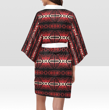 Load image into Gallery viewer, Black Rose Kimono Robe
