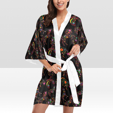 Load image into Gallery viewer, Neon Floral Animals Kimono Robe
