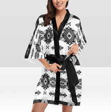 Load image into Gallery viewer, Sovereign Nation Black and White Kimono Robe
