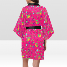 Load image into Gallery viewer, Fleur Indigine Rouge Kimono Robe
